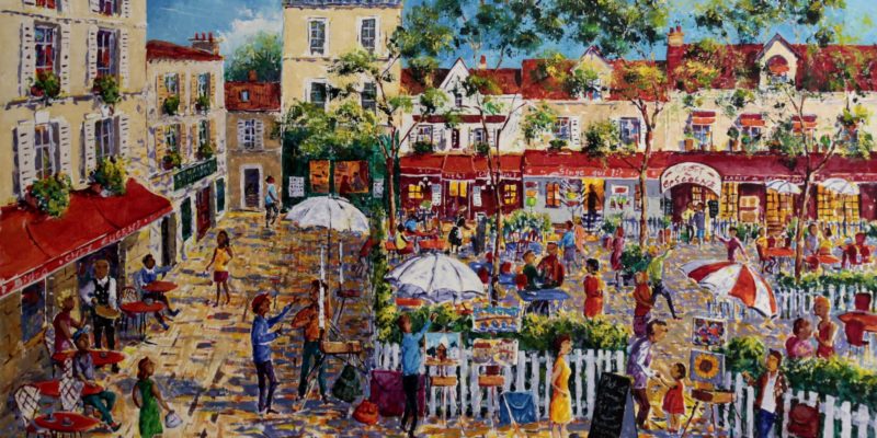 Sur la place du Tertre | Acrylique | 130x89