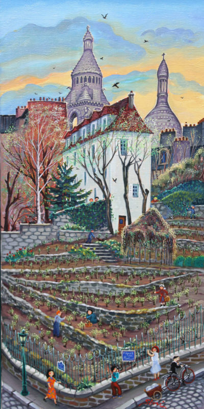 Vignes de Montmartre | Acrylique | 30x60