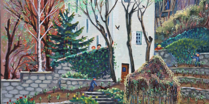 Vignes de Montmartre | Acrylique | 30x60