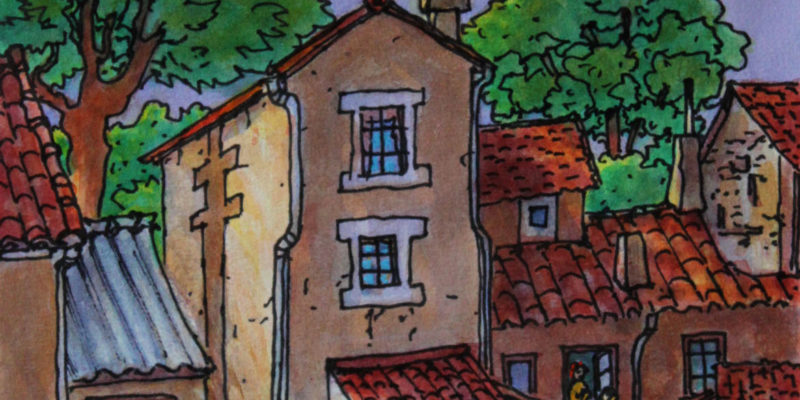 Jardin | Aquarelle | 195x32