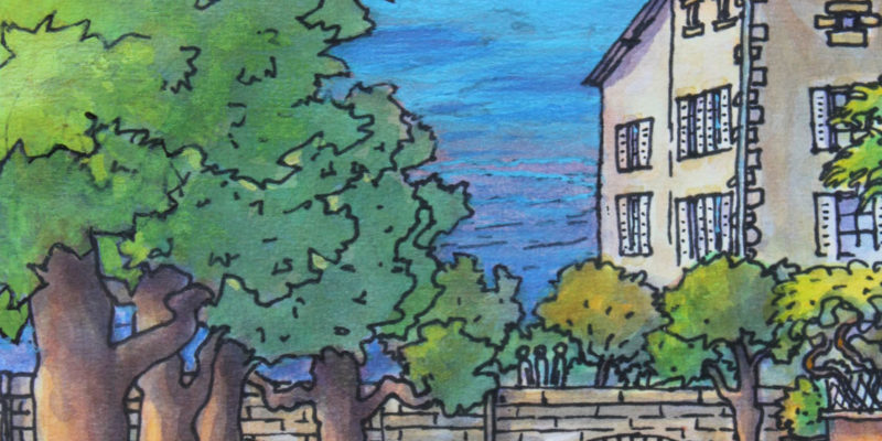 Quai de Vienne | Aquarelle | 195x315