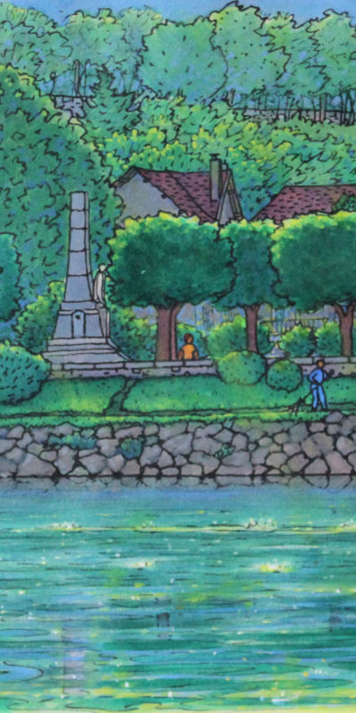 Square Jules Halgan | Aquarelle | 47x32